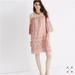 Madewell Dresses | Madewell Off Shoulder Eyelet Dusty Clay Dress Pink Women's Size 12 Viscose | Color: Pink | Size: 12