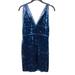 Free People Dresses | Free People New! Intimately Crushed Blue Velvet Slip Dress Nwt Szm | Color: Blue | Size: M