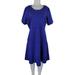 Athleta Dresses | Athleta En Route Fit N Flare Ponte Knit Short Sleeve Dress Periwinkle Size Xlt | Color: Purple | Size: Xlt