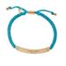 Michael Kors Jewelry | Blue Michael Kors Gold Logo Plaque Bracelet | Color: Blue/Gold | Size: Os