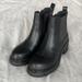 Zara Shoes | Black Ankle Lug Sole Boots | Color: Black | Size: 7
