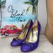 Coach Shoes | Coach Desaree Leather Ultra Violet Purple Round Toe Dogleash Pumps Heel Size 10b | Color: Brown/Purple | Size: 10