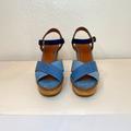 Coach Shoes | Coach Band High Wedge Sandal Sz 7 0094 | Color: Blue | Size: 7