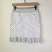 Anthropologie Skirts | Anthro Dolan Left Coast Zebra Ruffle Knit Mini Skirt | Color: Gray/White | Size: Xs