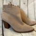 J. Crew Shoes | J. Crew Leather Cream Colored Ankle Heel Booties | Color: Cream | Size: 8