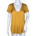 Anthropologie Tops | Anthropologie Maeve Blouse Womens Small Hailey Flutter Top Mustard Yellow Boho | Color: Yellow | Size: S