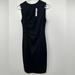 J. Crew Dresses | J. Crew Suiting Black Ponte Knit Ruched Sleeveless Dress Sz 0 Msrp $129 | Color: Black | Size: 0