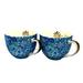 Lilly Pulitzer Dining | Lilly Pulitzer Lion Around Coffee Mug Teacup Blues Purple Gold White Gold Cat | Color: Blue/Gold/Purple/White | Size: Os