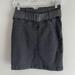 Free People Skirts | Free People Pencil Mini Skirt Stretch Belted Black Charcoal Wash Size 2 | Color: Black | Size: 2