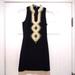 Lilly Pulitzer Dresses | Lilly Pulitzer Lined Black & Gold Alexa Shift Dress Size 0 | Color: Black/Gold | Size: 0