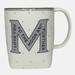 Anthropologie Dining | Anthropologie " I Love You To The Moon And Further" Ceramic Mug Monogram M | Color: Cream/Gray | Size: Os