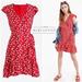 J. Crew Dresses | J. Crew Mercantile Floral Red Ruffle Hem Mini Dress Size 2 | Color: Red/White | Size: 2