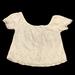 American Eagle Outfitters Tops | American Eagle Outfitters Off-Shoulder Crop-Top Embroidered White Top Sz M | Color: White | Size: M