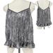 Anthropologie Tops | Anthropologie Silver Sequin Spaghetti Strap Peplum Top Nwt | Color: Silver | Size: 6