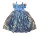 Disney Costumes | Disney Store Cinderella Deluxe Costume Dress Halloween 5/6 Blue Princess Gown | Color: Blue/Gold | Size: 5/6