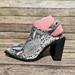 Free People Shoes | Free People Snake Skin Back Strap Pointed Heels | Color: Gray | Size: 7