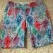 Lilly Pulitzer Shorts | Lillypulitzer The Chipper Shorts In Size 0 ~ Blue & Red Coral Print | Color: Blue/Red | Size: 0