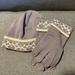 Coach Accessories | Excellent Used Condition Womens Sparkle Gray And White Coach Beanie & Gloves | Color: Gray/White | Size: Os