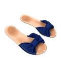 Kate Spade Shoes | Kate Spade Navy Indi Fabric Slide Flat Sandal Size 7 | Color: Blue | Size: 7