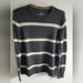 American Eagle Outfitters Sweaters | Mens Gray And Tan Stripe American Eagle Sweater | Color: Cream/Gray | Size: M