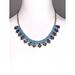 J. Crew Jewelry | J. Crew Blue Triangle Crystal Cluster Drop Collar Statement Necklace Euc | Color: Blue/Gold | Size: Os