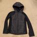 Athleta Jackets & Coats | Athleta Girl Fuzzy Black Puffer Jacket. Girls Size L/12. | Color: Black | Size: Lg