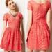 Anthropologie Dresses | Anthropologie Nicole Miller Artelier Coral Embroidered Floral Dress | Color: Pink | Size: 6