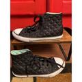 Converse Shoes | Converse Size 3 Y Chuck Taylor Black Circle Quilted Tennis Basketball Shoes Euc | Color: Black | Size: 3g