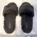 Pink Victoria's Secret Shoes | *Pink Victoria's Secret Cozy Slide-On Slippers Lightly Used Dark Gray Size 5/6 | Color: Gray | Size: S/M