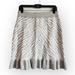 Anthropologie Skirts | Anthropologie Dolan Left Coast Animal Print Ruffled Knit Sweater (I1) | Color: Gray/White | Size: M