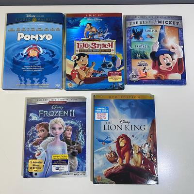 Disney Other | Disney Dvd Bundle Of 5 | Color: Blue | Size: Os