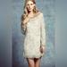 Free People Dresses | Free People Curling Vines Shift Dress | Color: Silver/White | Size: 6