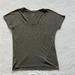 Athleta Tops | Athleta T-Shirt Seamless With Ease V Neck Short Sleeve Top Women Size Xsmall | Color: Brown | Size: Xs