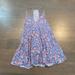 Free People Dresses | Free People Loose Mini Dress With Floral Design Blue And Red Size Xs | Color: Blue/Red | Size: Xs