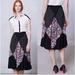 Anthropologie Skirts | Anthropologie Maeve Women’s Diamond Mosaic Patchwork Midi Skirt Polka Dot Floral | Color: Black/White | Size: M