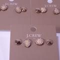 J. Crew Jewelry | J.Crew Factory Golden Faceted Stud Earring Nwt $22.50 Board Of 2 Pair | Color: Gold/Pink | Size: Os