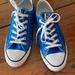 Converse Shoes | Euc Chuck Taylor Unisex Blue All Star Sneakers Sz 10 W/ 8 Men’s Worn Once | Color: Blue | Size: 10