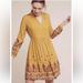 Anthropologie Dresses | Anthropologie Floreat Raella Women’s Yellow Gold Embroidered Dress Oversized S | Color: Gold/Yellow | Size: S