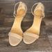 J. Crew Shoes | J. Crew Cream/Tan Leather Ankle Strap Open Toe Heels 8.5m | Color: Cream/Tan | Size: 8.5