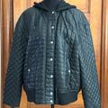 Levi's Jackets & Coats | Levis Black Faux Leather Hoodie Jacket Size Xl With Tags! | Color: Black | Size: Xl