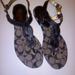 Coach Shoes | Coach Black Braided Flat Ankle Strap Sandals Rebecca 9 | Color: Black | Size: 9