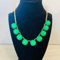 J. Crew Jewelry | J.Crew Green Enamel Bead Necklace | Color: Gold/Green | Size: Os