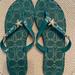 Coach Shoes | Coach Flip Flops Sandals Beach Theme. Size 7. Worn Few Times | Color: Green | Size: 7