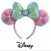 Disney Accessories | Minnie Mouse The Main Attraction Ear Headband | Color: Green/Pink | Size: Osg