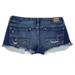 American Eagle Outfitters Shorts | Ae American Eagle Jean Shorts Womens 6 Denim Distressed Boho Fringe Cut Off | Color: Blue/Gold | Size: 6