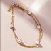 Anthropologie Jewelry | Anthropologie Double Layered Grey Pearl Bracelet | Color: Gold/Gray | Size: Os