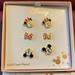 Disney Jewelry | Disney 3 Pc Mickey And Minnie Mouse Earrings Set. Color: Multi | Color: Gold/White | Size: Os