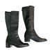 Coach Shoes | Coach Chance Women’s Black Leather Stretchy Tall Rider Block Heel Boots Size 8 | Color: Black | Size: 8