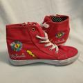 Disney Shoes | Disney Minnie Mouse Youth Red Lace Side Zipper High Top Sneaker Shoes Si | Color: Red | Size: 3g