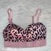 Pink Victoria's Secret Intimates & Sleepwear | 32c Victoria’s Secret Pink Wireless Cheetah Leopard Print Padded Bra | Color: Pink/Red | Size: 32c